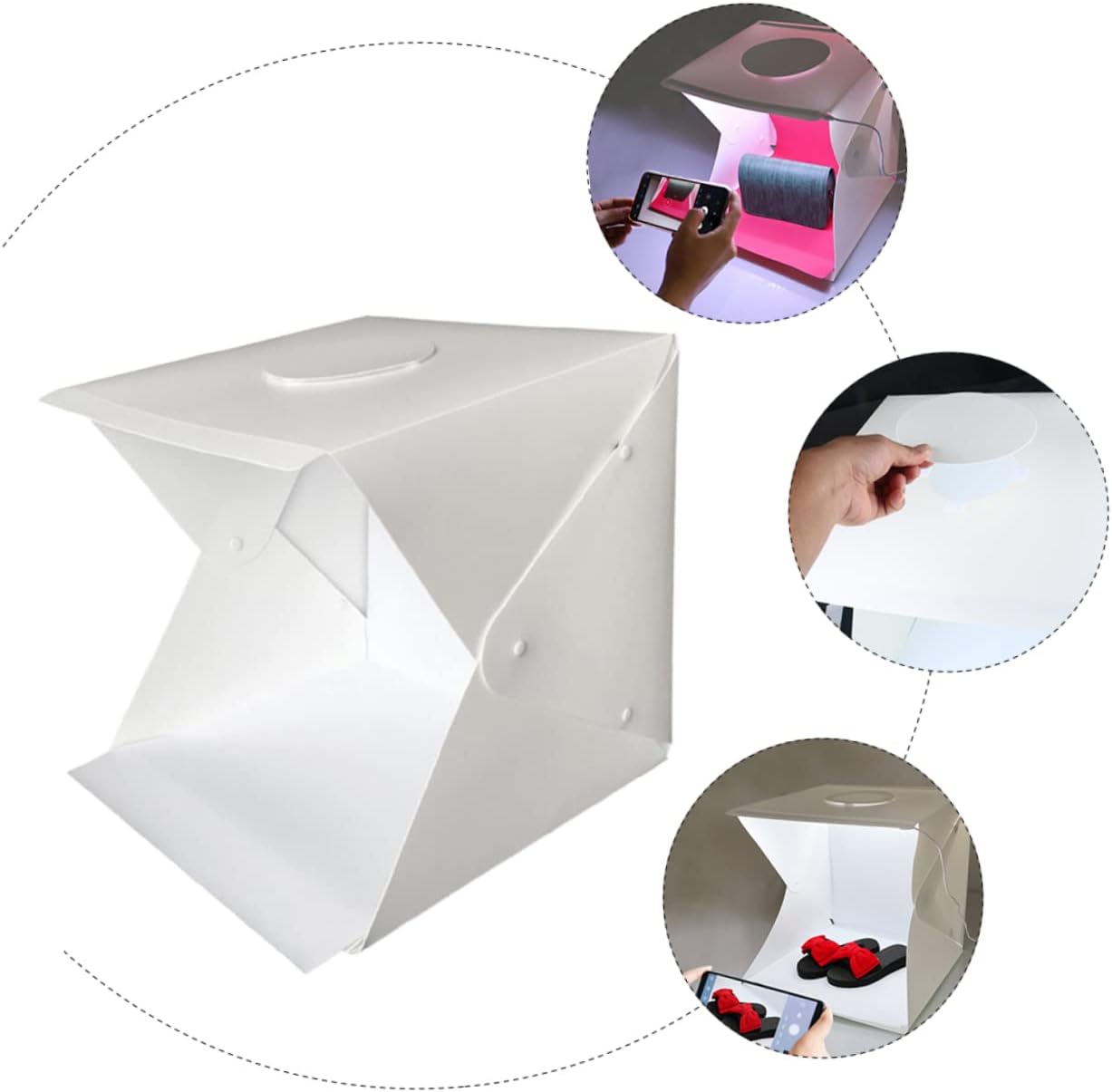 Angoily 1pc Small Portable Photography USB Power Photo Studio Tent Background Colors for Product Display and Photography Enthusiasts