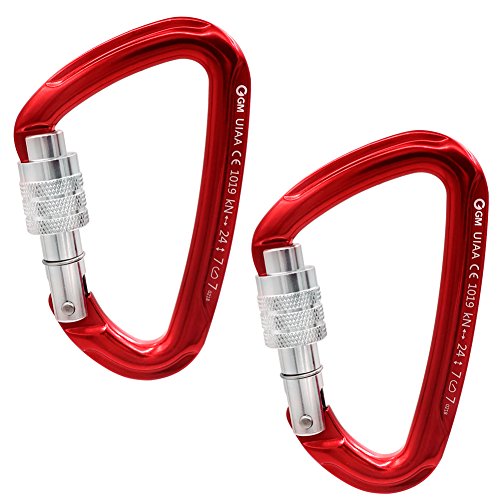 2 Pack 30KN Auto Locking Carabiners Albero Arborist Rock Climbing Gear