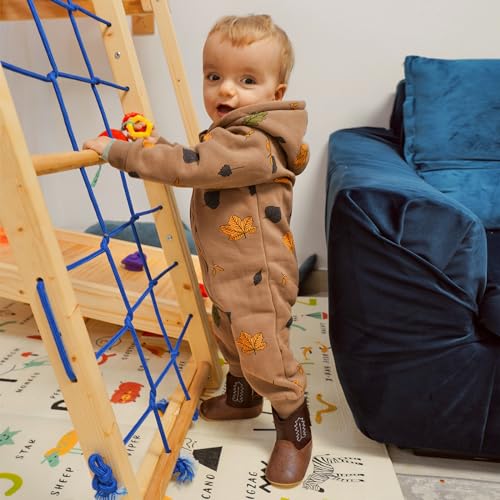 Mk Matt Keely Leather Western Boots Cowboy Bootie Soft Sole Non-Slip Crib Shoes For Baby Infant Toddler Girls Boys Newborn thumb #2