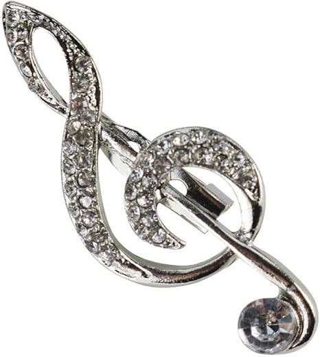 Amazon Co Jp Crieryok ブローチ おしゃれな音符のデザイン キラキラ ライン ストーン かわいい 音符 ブローチ ゴージャス アクセサリー レディース ジュエリー 入学式 卒業式 成人式 結婚式 パーティー 記念日 お祝い 宴会 誕生日 ジュエリー