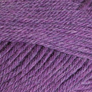 Image of Knit Picks Wool of the Andes Purple 100% Wool Yarn Pack for Knitting | 10 skeins (500g total) of soft worsted weight crocheting yarn in Amethyst Heather color, good for felting.