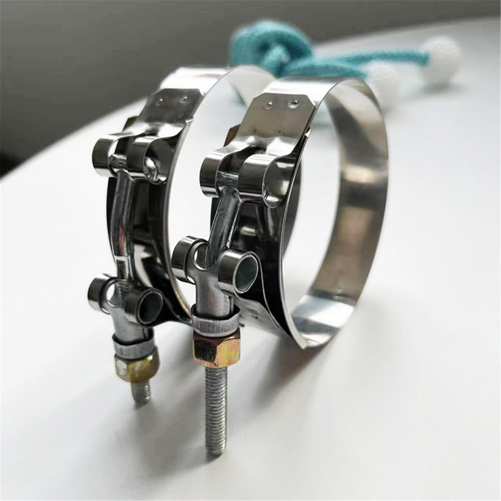 L'acciaio inossidabile 304 rafforza la fascetta stringitubo Turbo Super Charger Morsetto con bullone a T Tubo in silicone Morsetto con bullone a T Fascette per tubo carburante, 162,170