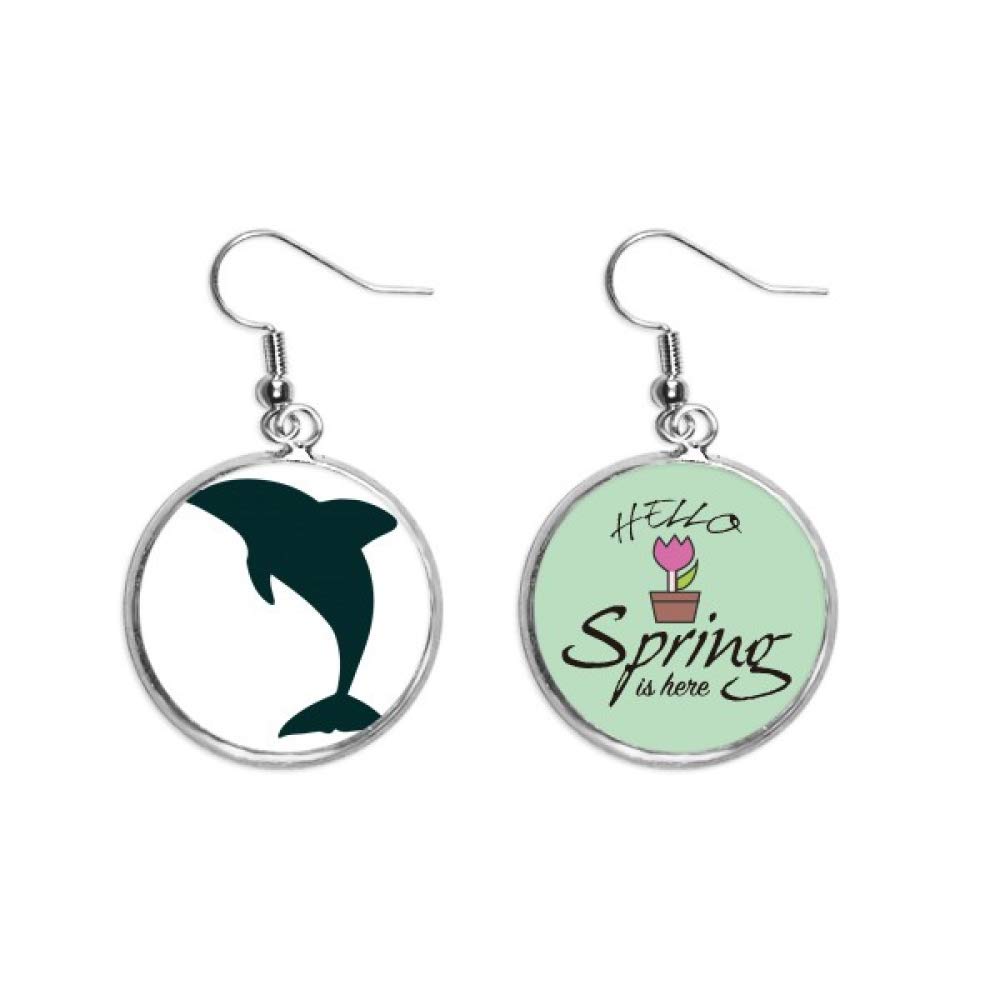 Pendientes de delfín azul un regalo de joyería de primavera original 5