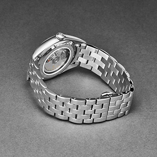 Men's 'Heritage' GMT Silver Dial Stainless Steel Bracelet Swiss Automatic Watch 21010.23323