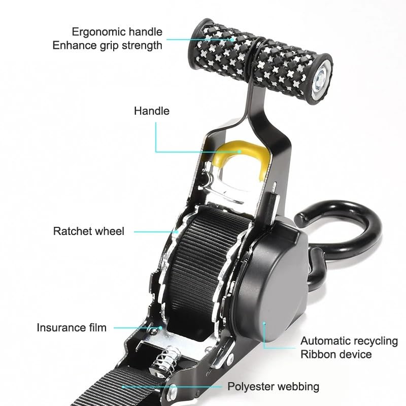 Spanngurte Automatischer Schrumpfspanner, einziehbare automatische Ratschengurte, Bündelband, Gurte, Gepäckgurte(A1)