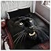 Gaveno Cavailia Set con Copripiumino, Motivo in 3D Natura Selvaggia, Pantera Nera in 3D, per Letto King Size