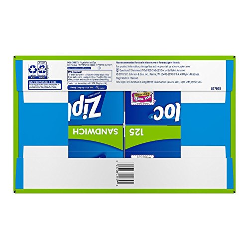 Ziploc Easy Open Tabs Sandwich Bags 125 Count (Pack of 4) - image 3