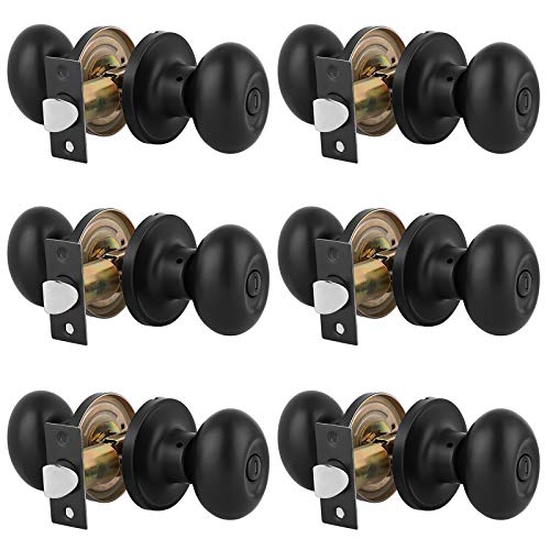 Gobrico Türknauf für den Innenbereich, Schwarz Privacy 6er-Pack Cover