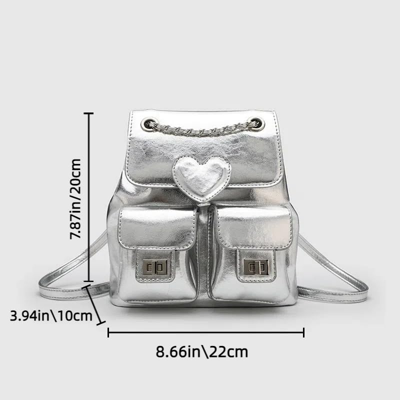 Image of MIAC Fashion Design Backpack Purse for Women, PU Leather Back pack, Chain Backpack a Variety of Back, Ladies Convertible Hangbag, Shoulder Bag,Best Gift for Girls.