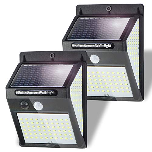 Solar Light Outdoor, LED Solar Motion Lights 3 Working Modes with 140 Led Chips Waterproof Wireless Easy to Install Motion Sensor Security Lights for Pathway, Front Door, Back Yard, Driveway, Garage