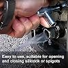 4 Way Multi-Functional Utilities Key, Plumbing Key Wrench, Plumber Key Opening Key Tool for Electric Control Water Gas Meter Box Cupboard Cabinet Train (Type B,Silver)