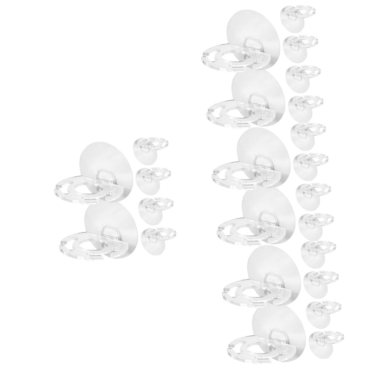 Amosfun 24piezas Soporte De Cepillos De Dientes Adhesivo De Pared Organizador Transpirable para y Baño para Cepillos Afeitadoras y Instalación Sin