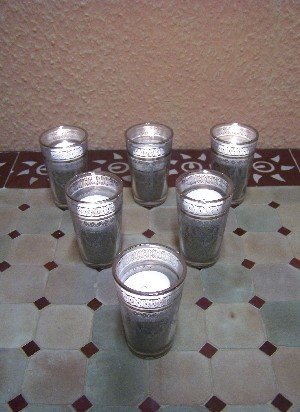 Orientalische verzierte Teegläser Set 6 Gläser bunt Gold | Marokkanische Tee Gläser 6 Farben Deko orientalisch | 6 x… – Bild 8