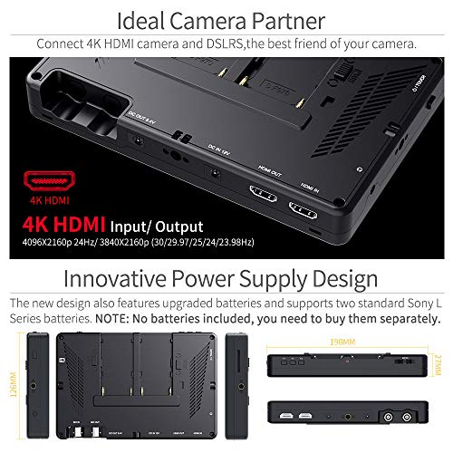 Feelworld LUT7 7 inch 2200nit Ultra Bright 3D Lut Touch Screen DSLR Camera Field Monitor 1920x1200 IPS 4K HDMI DC Output… - Afbeelding 7