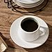Imagen de PORCER Juego de tazas de café de cerámica y platillos con soporte de metal negro