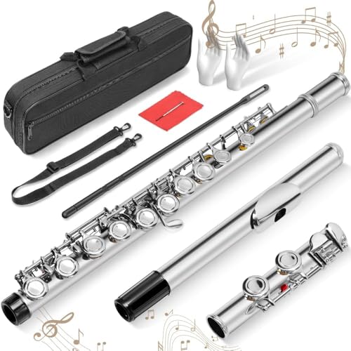 Kit de Flauta Transversa C com Bolsa de Armazenamento