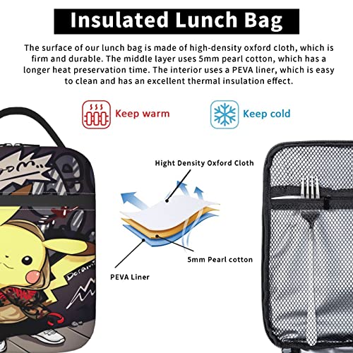 Anime Lunch Bag Insulated Portable Lunch Box Tote Bags For Adults Men Women Travel Picnic Office Gifts #TOP5