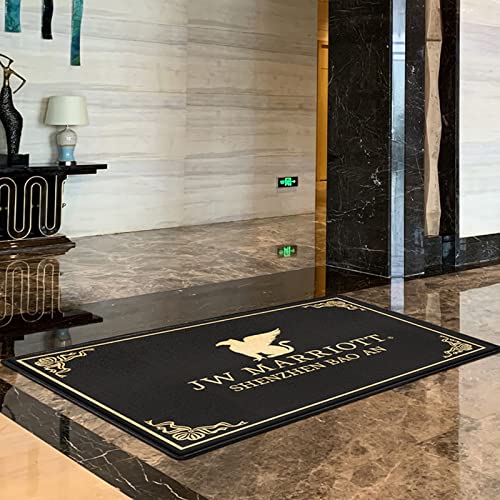 ALLEVI Custom Logo Shag Rugs 4x6 Entryway Indoor-Outdoor Mat