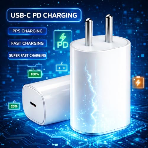 Image of Original 45W C-Type PPS Rapid Charger Adapter Compatible with Nothing Phone 3 | 3a Lite | 3a Pro | 2a | 2a Plus |2| CMF 2 Pro | 10 Pro | Buds, 45 W USB C Charging Adaptor, 45watt Charge, White