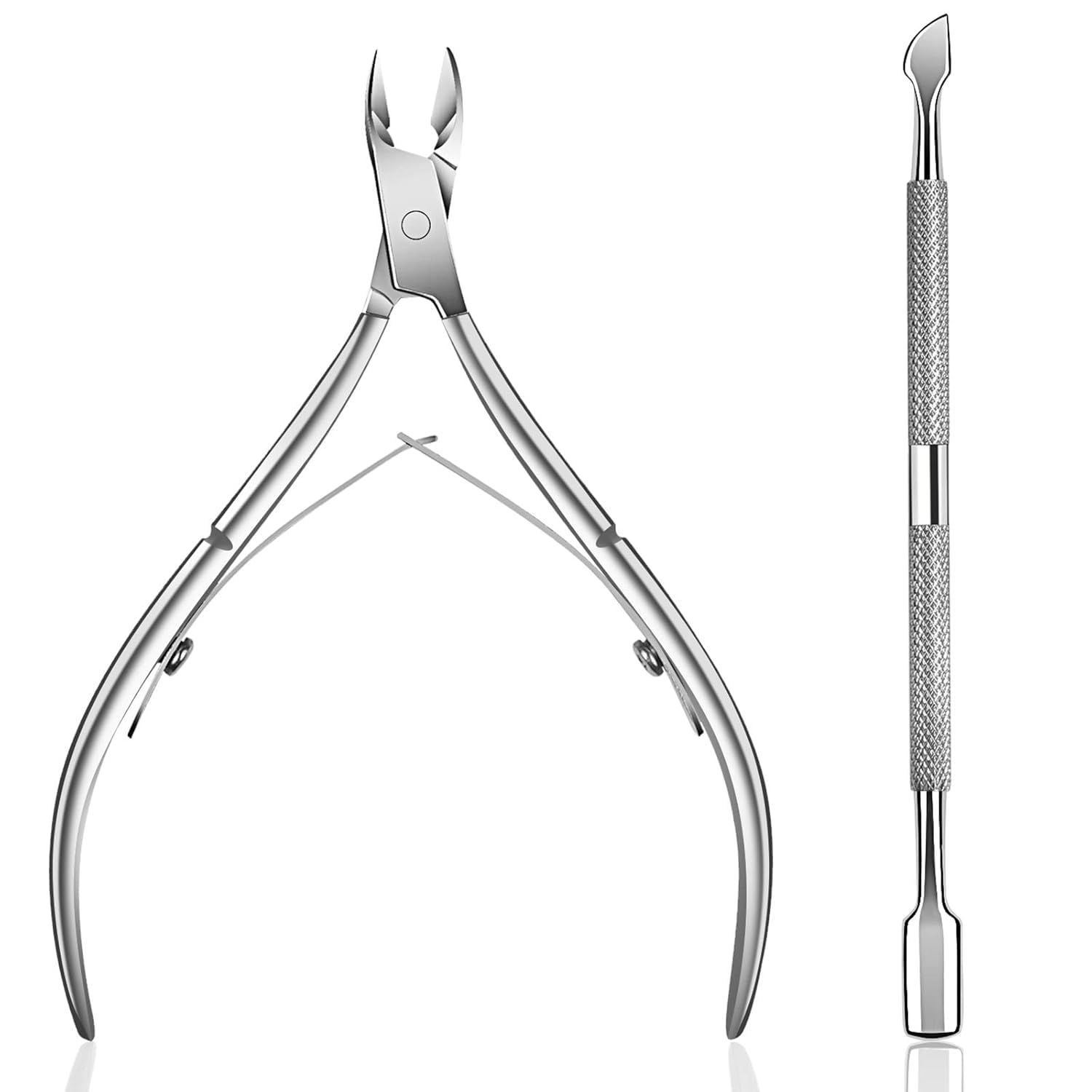 BOLT BEE Cuticle Pusher Cuticle Cutter Set Surgical Grade Stainless Steel Cuticle Trimmer & Cuticle Nipper for Fingernails and Toenails Care Durable Gel Nail Polish Remover Pedicure Manicure Tools-picture-25