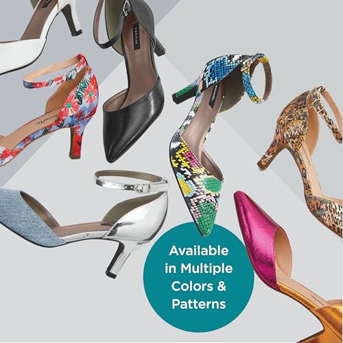 Masseys Women's Lynley D'Orsay Low Heel Pump with Ankle Strap4