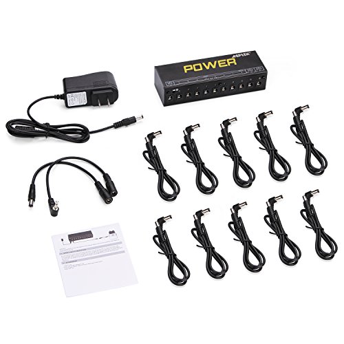 AGPTEK CP05 Guitar Pedal Power Supply 10 Outputs Isolated for 9V, 12V
