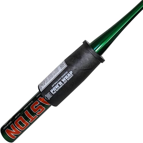 Pow'r Wrap - Peso de bate para sóftbol, 24 onzas de policarbonato negro para bate de sóftbol para jóvenes y adultos, bates de lanzamiento lento y