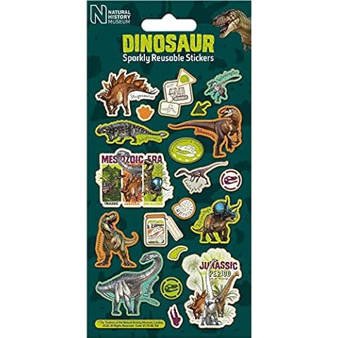 Pegatinas brillantes de dinosaurios del Museo de Historia Natural Paper Projects Cover