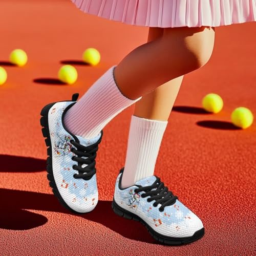 Kids Christmas Sneaker Soft Breathable Lightweight Anti-Slip Tennis Shoes for Litter Kids Lace-Up Athletic Outdoor School Footwear Running Shoes for Big Kid US 11-52