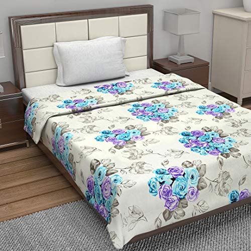 Image of Divine Casa Cotton Reversible Blanket (Single Blue)
