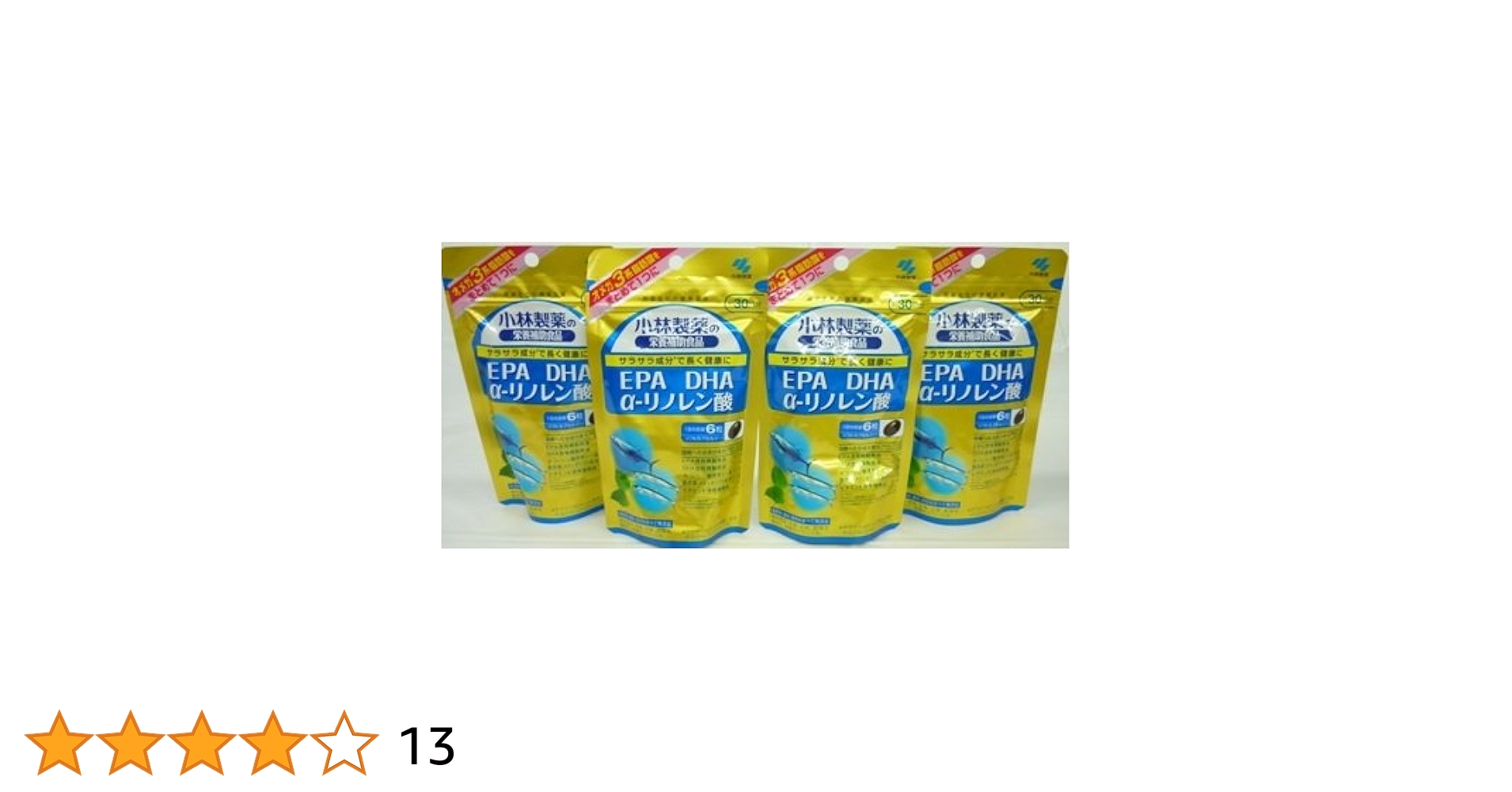小林製薬 - 小林製薬の栄養補助食品 DHA EPA α-リノレン酸 30日分(180粒)4袋 小林製薬の栄養補助食品 DHA EPA α-リノレン酸 30日分 ( 180粒