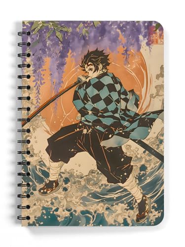 Image of ComicSense.xyz Anime Sketchbook Nichirin Warrior Printed A5 Spiral Drawing Sketch Book Unruled for Kids Students Gift