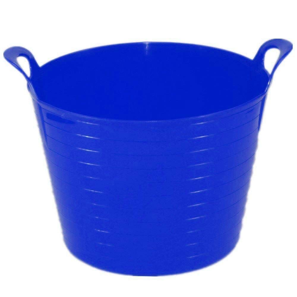 TENLITE Large 42L Flexi Tub Bucket Storage/Flexi Tub with Handles for Home and Garden (Blue)