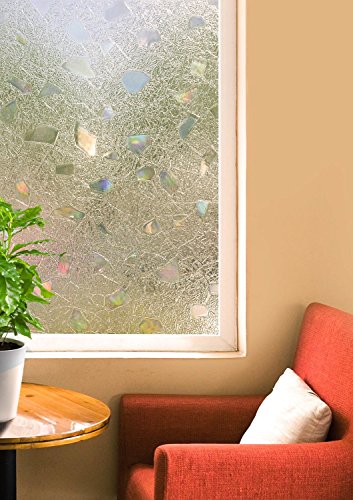 Bloss 3D No Glue Static Cling Window Film Decorative Frosted Privacy Window Films 17.8 Inch by 78.7 Inch - Thumbnail 4