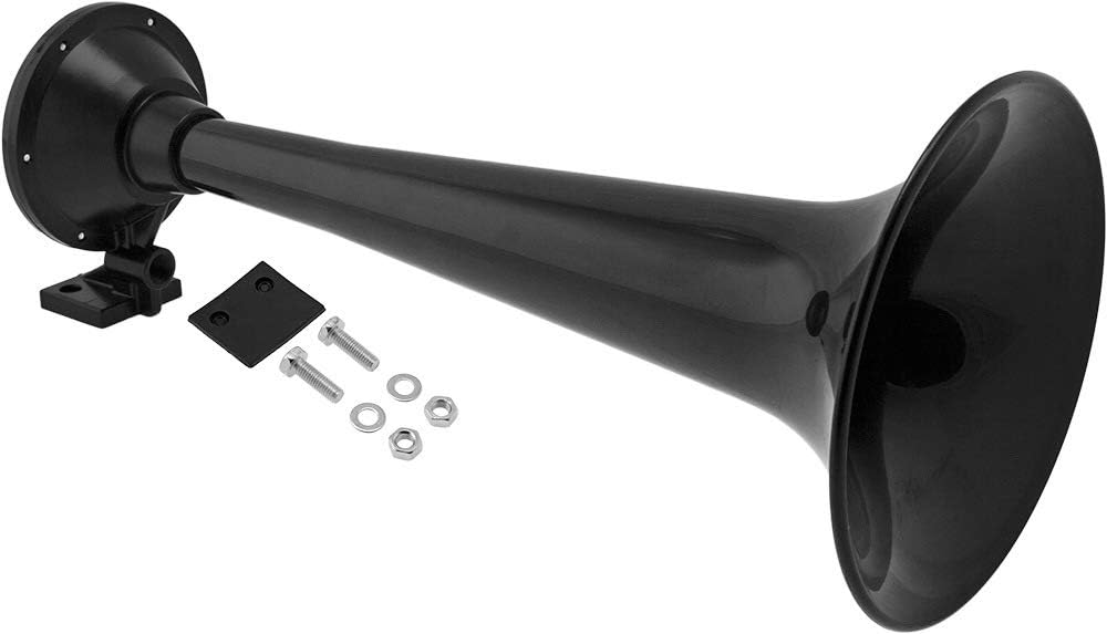 Vixen Horns Train Horn Trumpet for Truck/Car. Extra Long Trumpet Horn Super Loud dB. Black Single Trumpet (Size XL). Heavy Duty ABS Air Horn. Fits Vehicles Like Semi/Pickup/Jeep/RV/SUV VXH1909XB