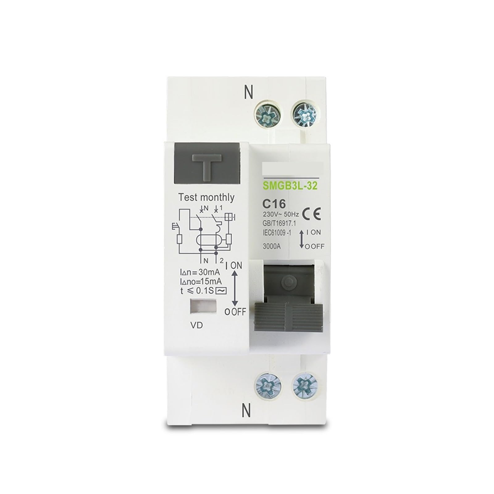 Rcbo Mcb DPNL 1P+N que previene cortocircuitos y sobrecargas con corte automático de 25A para hogar 5