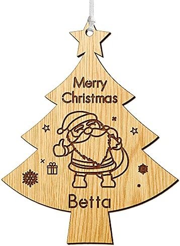 2023 Christmas Bauble Personalisd Xmas Tree Decorations Engraved Wooden Decoration Christmas Tree Ornament Memorial Keepsake Gifts Santa Gift for Family