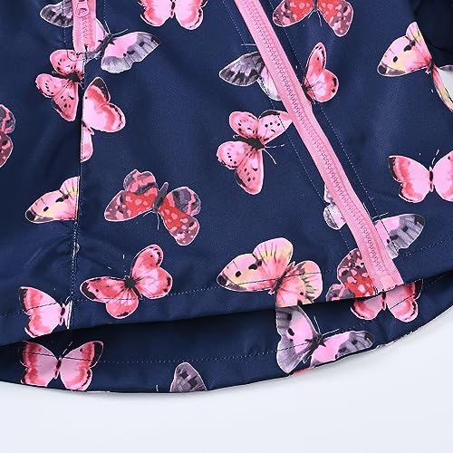 Qfajcp Casaco corta-vento infantil para meninos e meninas, manga comprida, à prova de neve, com zípe