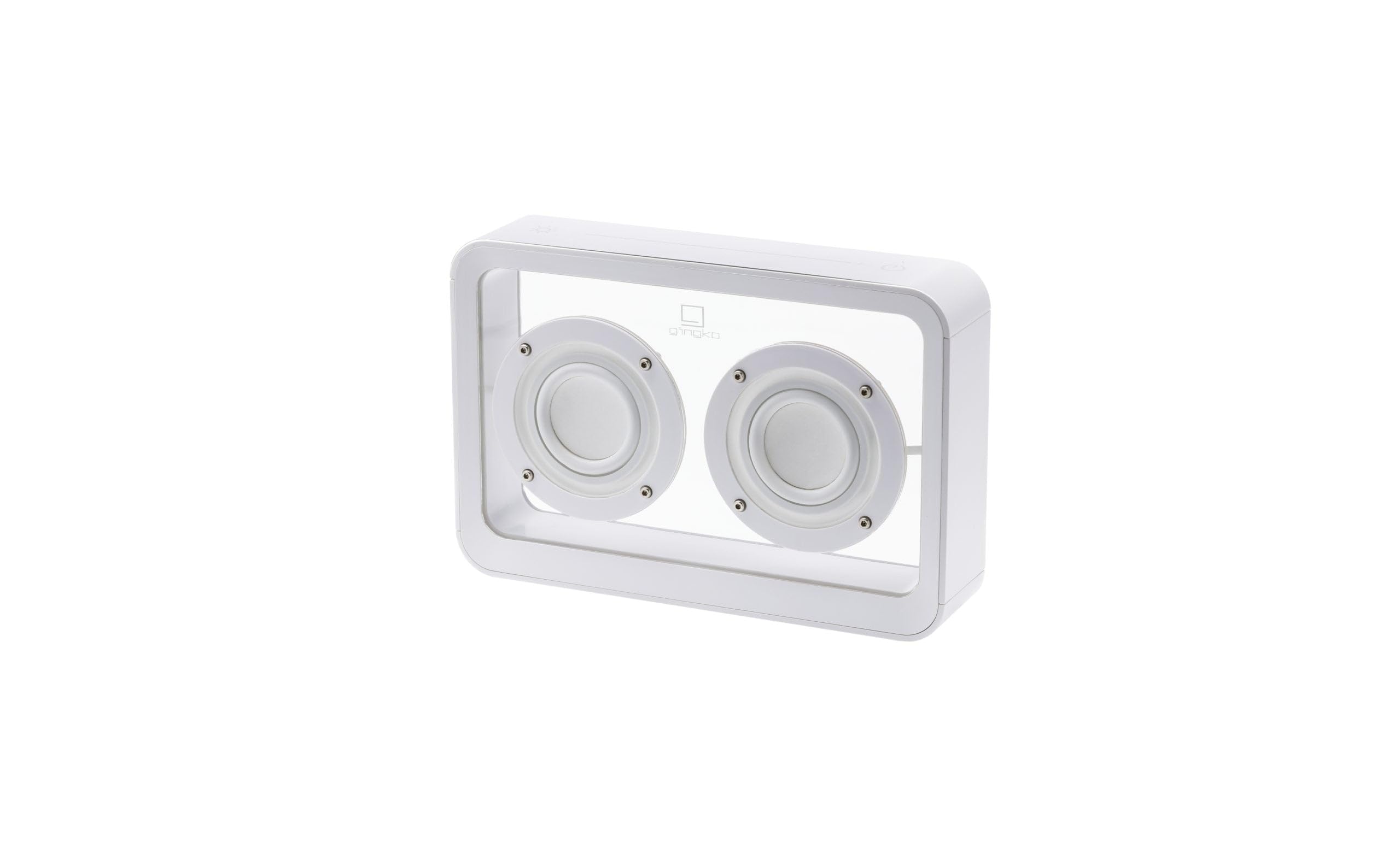 Gingko Mage - Altoparlante Bluetooth trasparente, suono leggero e incredibile, batteria ricaricabile di lunga durata, cavo USB-​C incluso, funzione TWS, controllo touch (bianco)