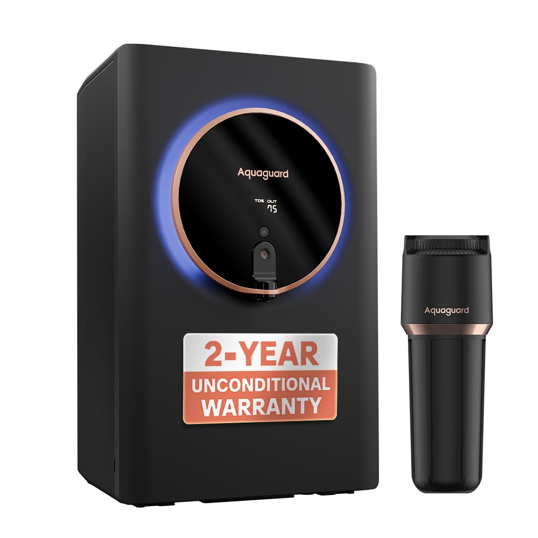 Aquaguard Aspire Glow RO+UV+Copper+Alkaline Water Purifier | 2-Year Unconditional Warranty | Intelligent Halo Lights & TDS Display | No AMC Required | Zero Hidden Costs | 5th Gen UV LED | 12-Stage-image-26