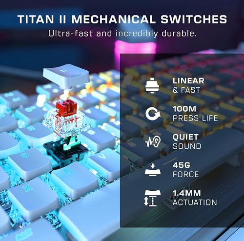 image for Turtle Beach Vulcan II – Full-Size PC Gaming Keyboard, Titan II Mech