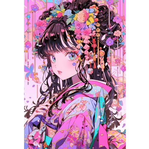 Point de croix imprimé fille 11CT LYEAA pour tableau déco salon 40x70 - 6