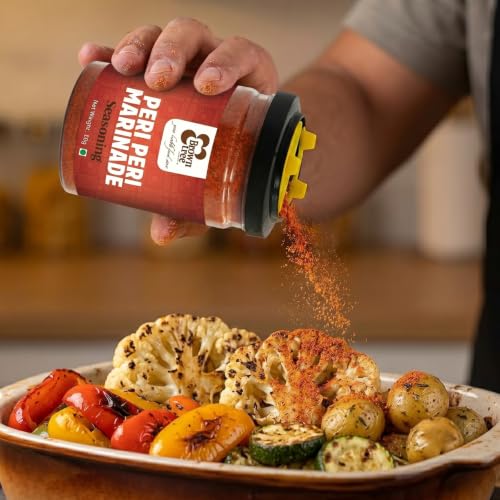 Image of Browntree Popcorn Seasoning-Peri Peri Marinade -Pack Of 2-100g | Each Pack 50g| Spicy & Tangy Popcorn Flavour for Movie Nights & Snacks