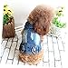 HANABASS Dog Denim Vest Small Puppy Jacket Sleeveless Coat for Medium Dogs Protective and Breathable Jean Jacket Apparel for Pet Winter and Summer Walks