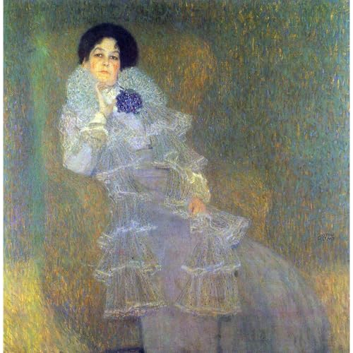 Impression sur toile Klimt Marie Henneberg violette 76x101 cm