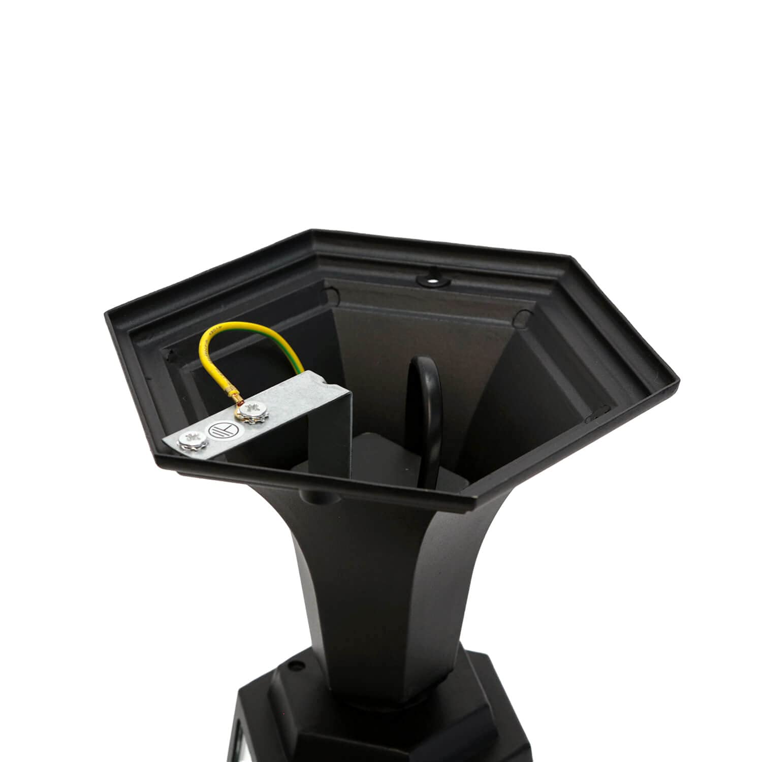 Easylight Lampada da sentiero in vetro alluminio nero IP44 terrazza H:40 cm E27 Lanterna rustica nostalgica da piedistallo per esterni PARIS
