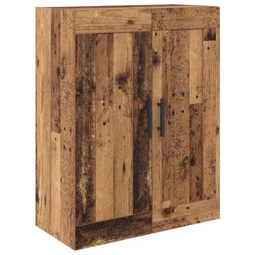 Aparador alto de madera recuperada de 180 cm con 3 puertas y cajón para salón 8