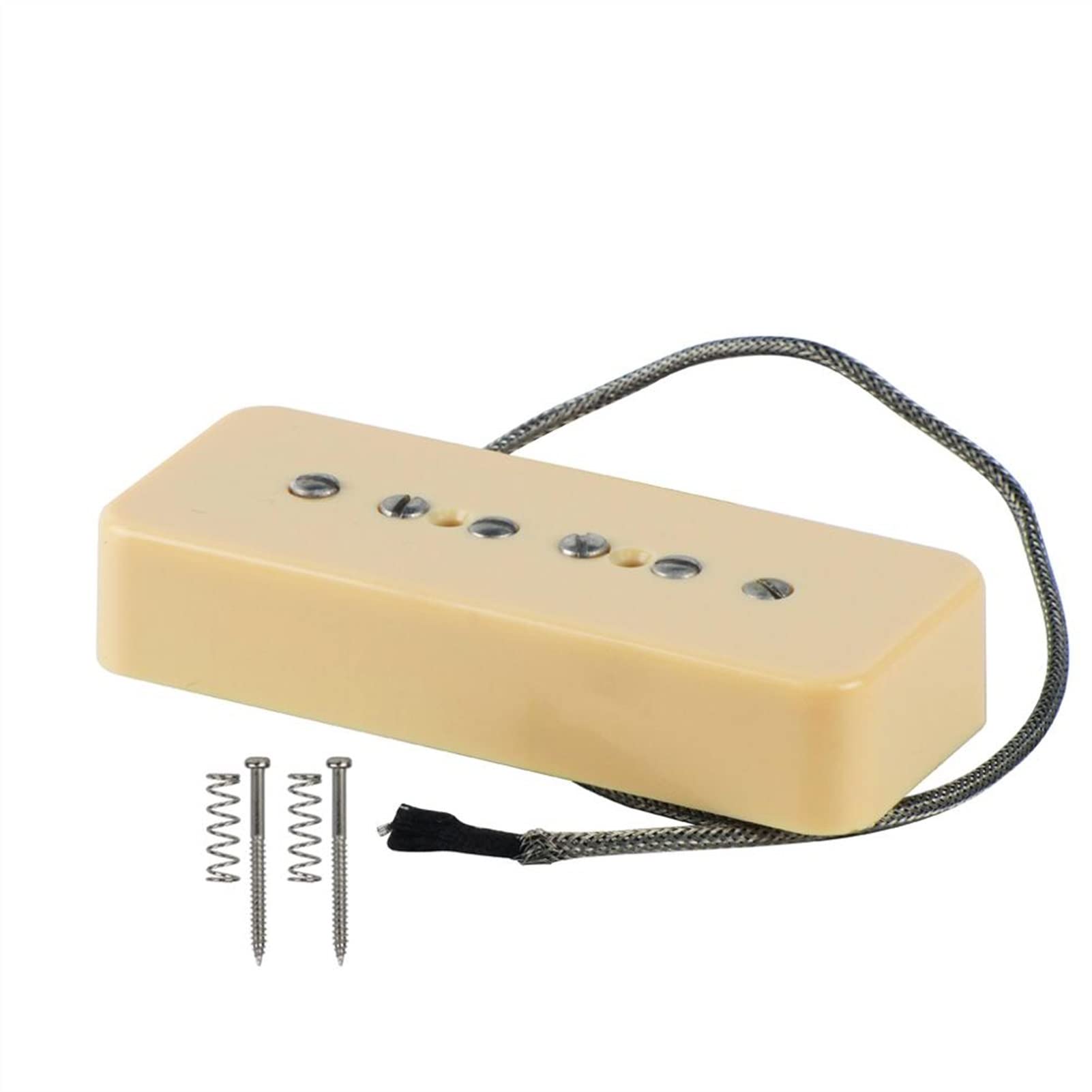 Neck Amplifier Bridge For LP Style Electric Guitar ALNICO 5 Guitar Pickup Soapbar Cream Set Odbiór gitary elektrycznej