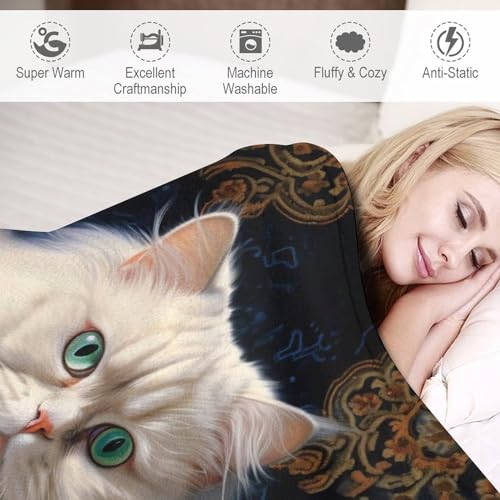 Couverture polaire chat plaid flanelle doux idée cadeau canapé lit - 4