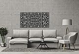  DECORAZIONE ARTISTICA DELLA PARETE IN LEGNO 3D, TRITTICO FLOREALE, STILE FRANCESE, SHABBY CHIC, ORNAMENTO